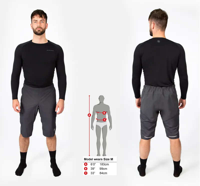 Endura GV500 Mens Waterproof Short - Anthracite-3